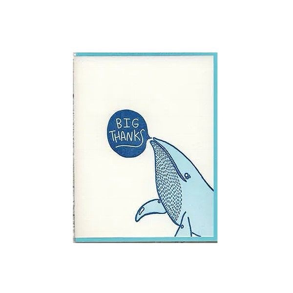 Big Thanks Whale Thank You Card