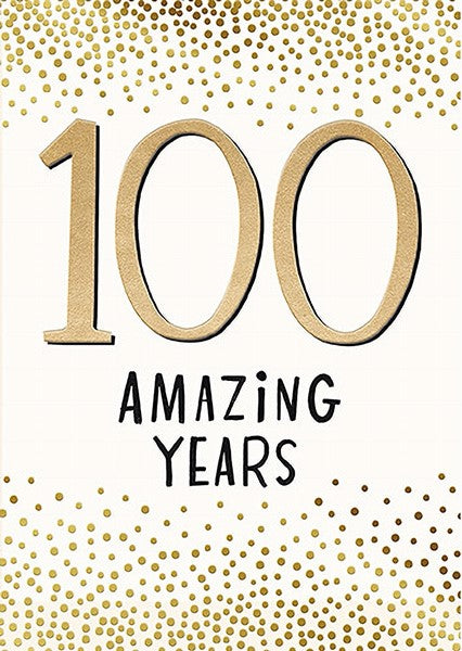 100 Amazing Years Age Birthday Card