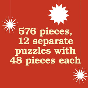 12 Days Of Catmas: Twelve 48 Piece Puzzles