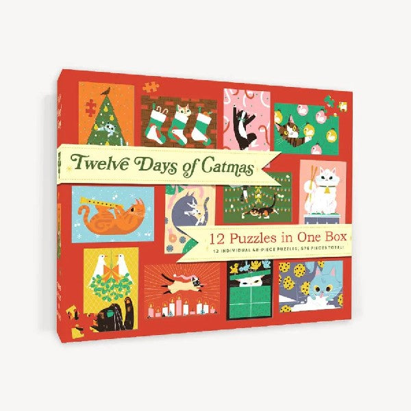 12 Days Of Catmas: Twelve 48 Piece Puzzles