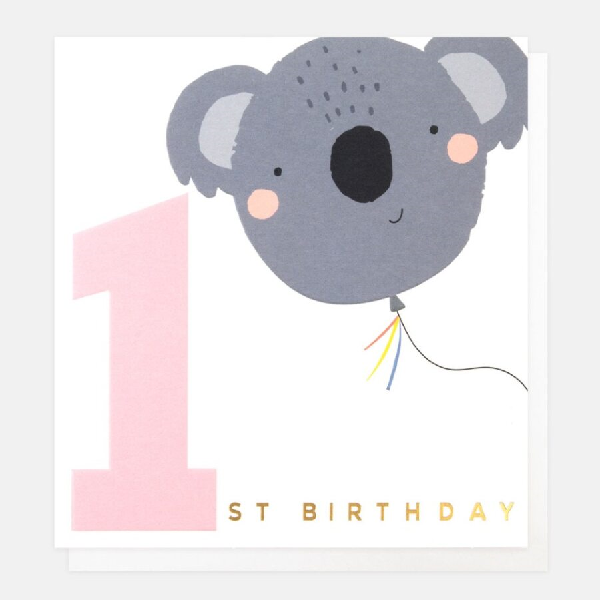 1st Koala Birthday Card