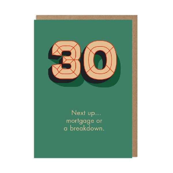 30 Age Birthday Card | Age Birthday Cards | The Gifted Type
