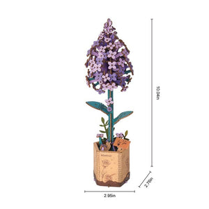 DIY 3D Wooden Flower Puzzle | Lilac