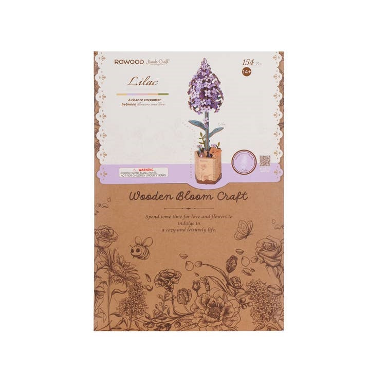 DIY 3D Wooden Flower Puzzle | Lilac