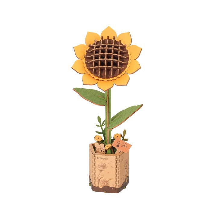 DIY 3D Wooden Flower Puzzle | Sunflower