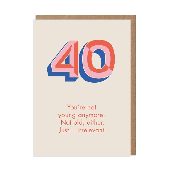 40 Age Birthday Card | Age Birthday Cards | The Gifted Type