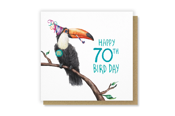 70th Bird Day Birthday Card