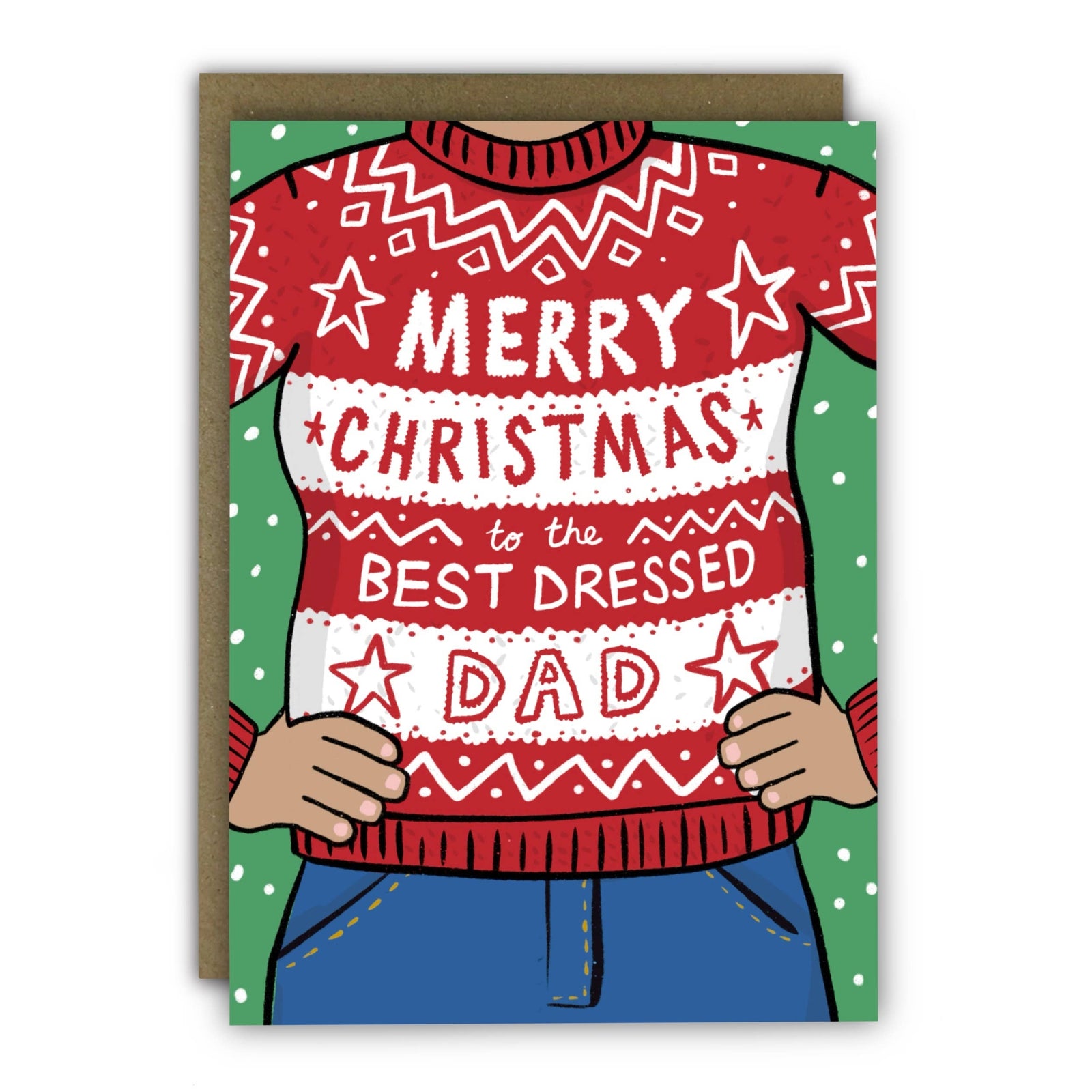 Best Dressed Dad Family Christmas Card