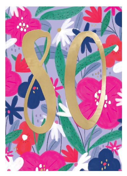 80 Age Birthday Card