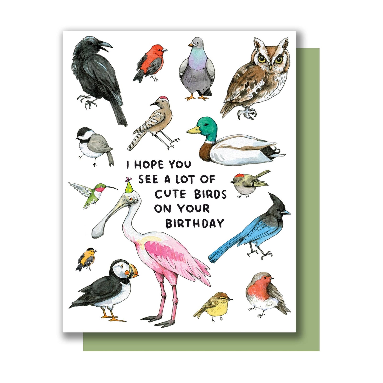 Cute Birds Birthday Card
