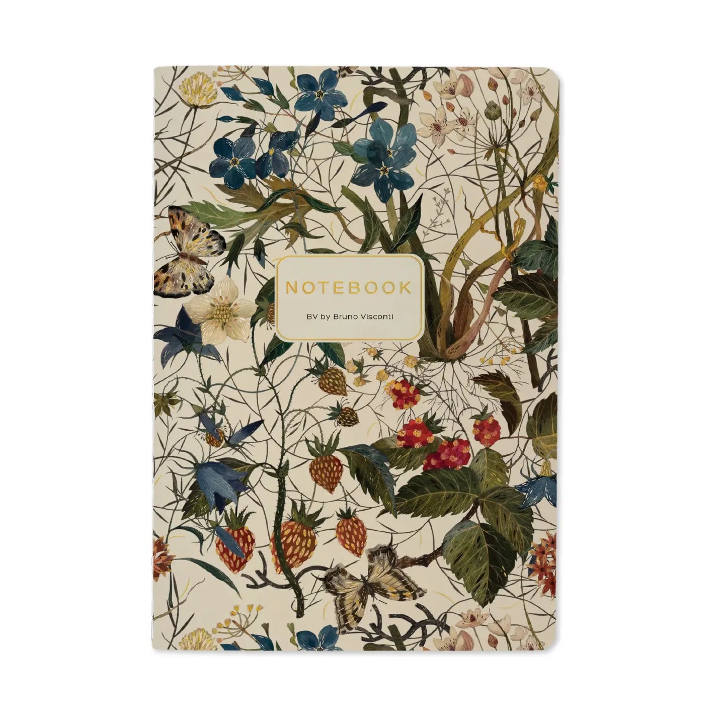 White Forest Flowers Lined Notebook