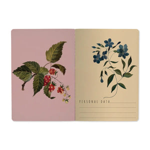White Forest Flowers Lined Notebook