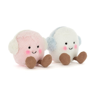 Jellycat Amuseables Toastie Pink And White Marshmallows Plush