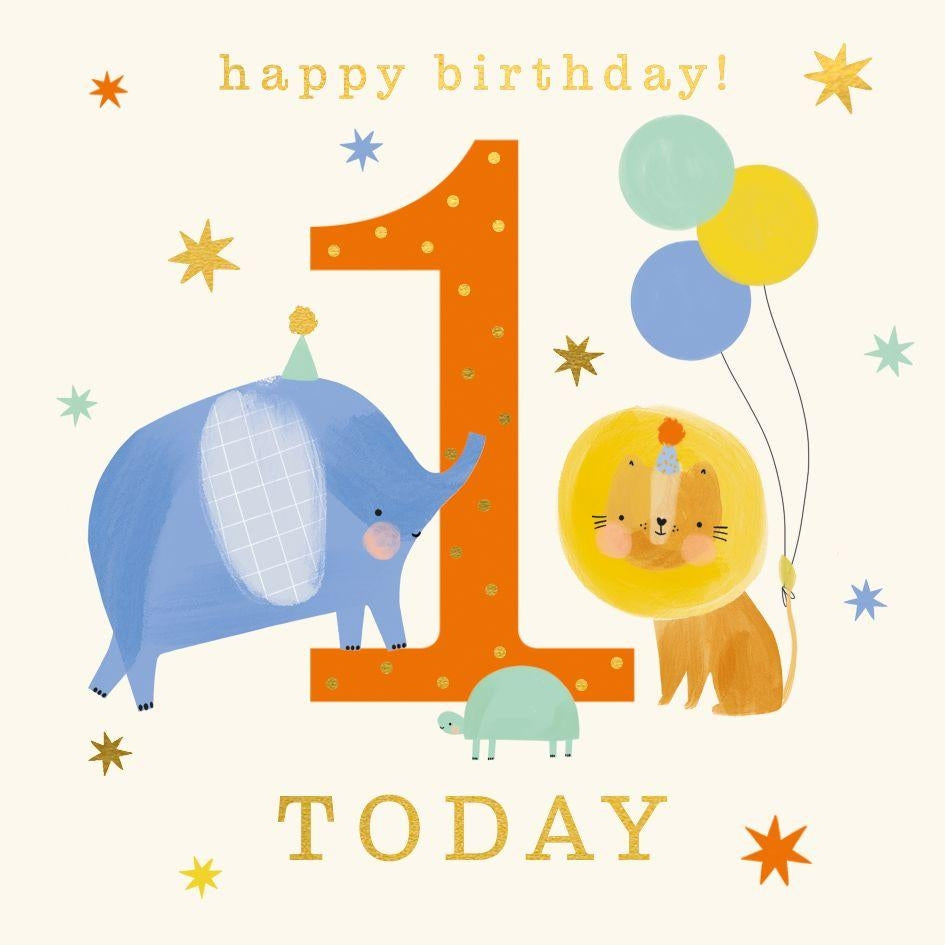 1 Today Age Birthday Card