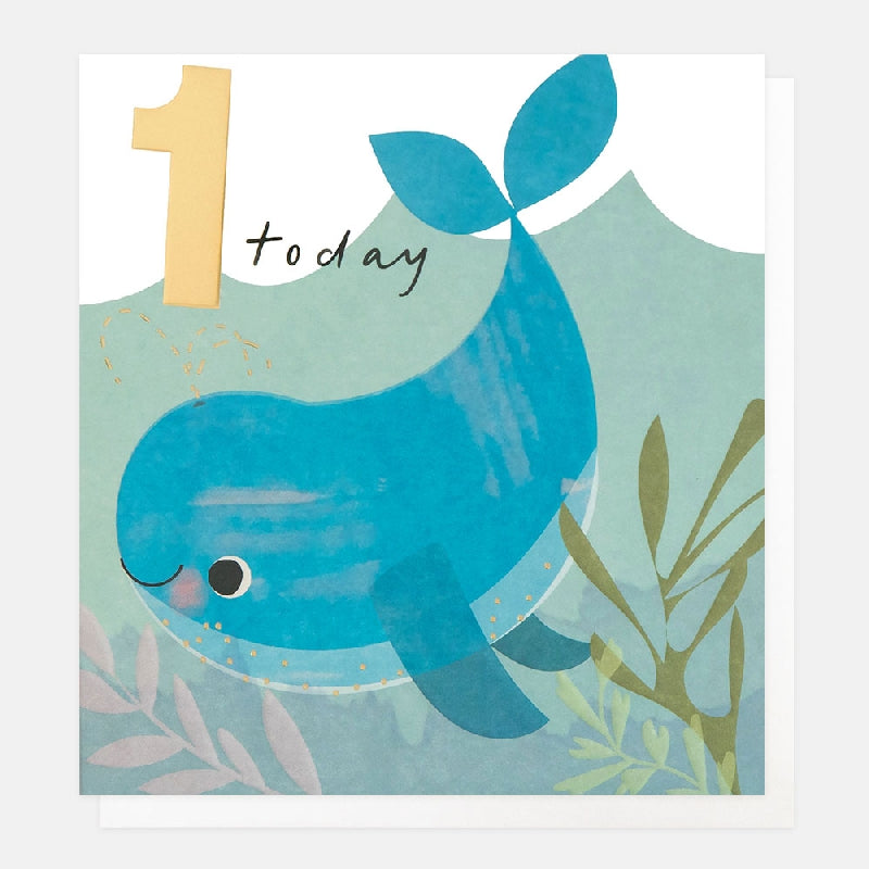 1 Today Whale Age Birthday Card