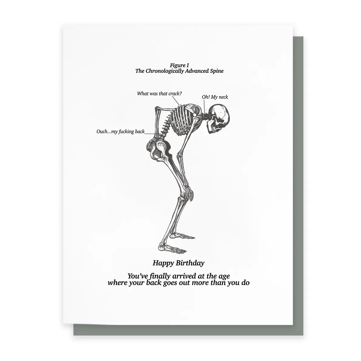 Backache Birthday Card