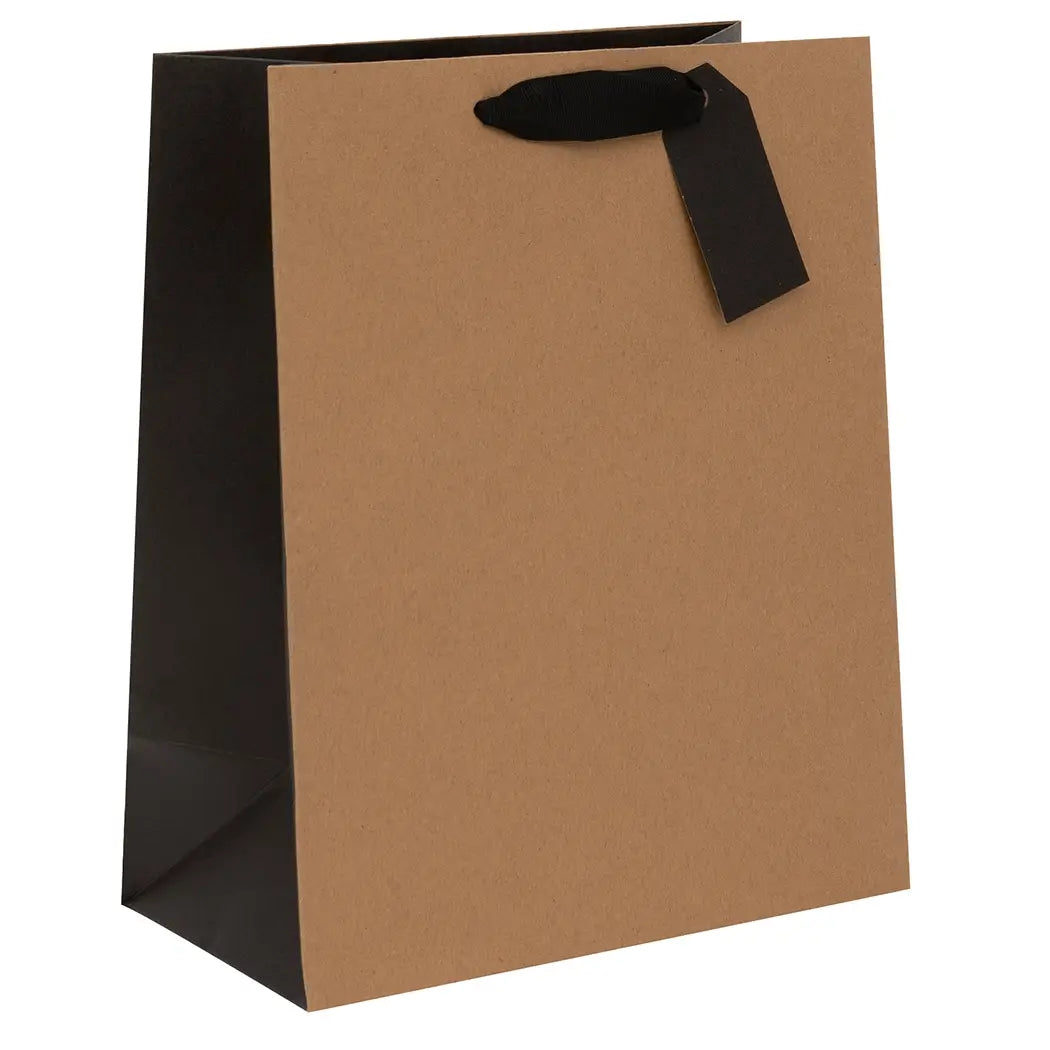 Large Kraft & Black Gift Bag