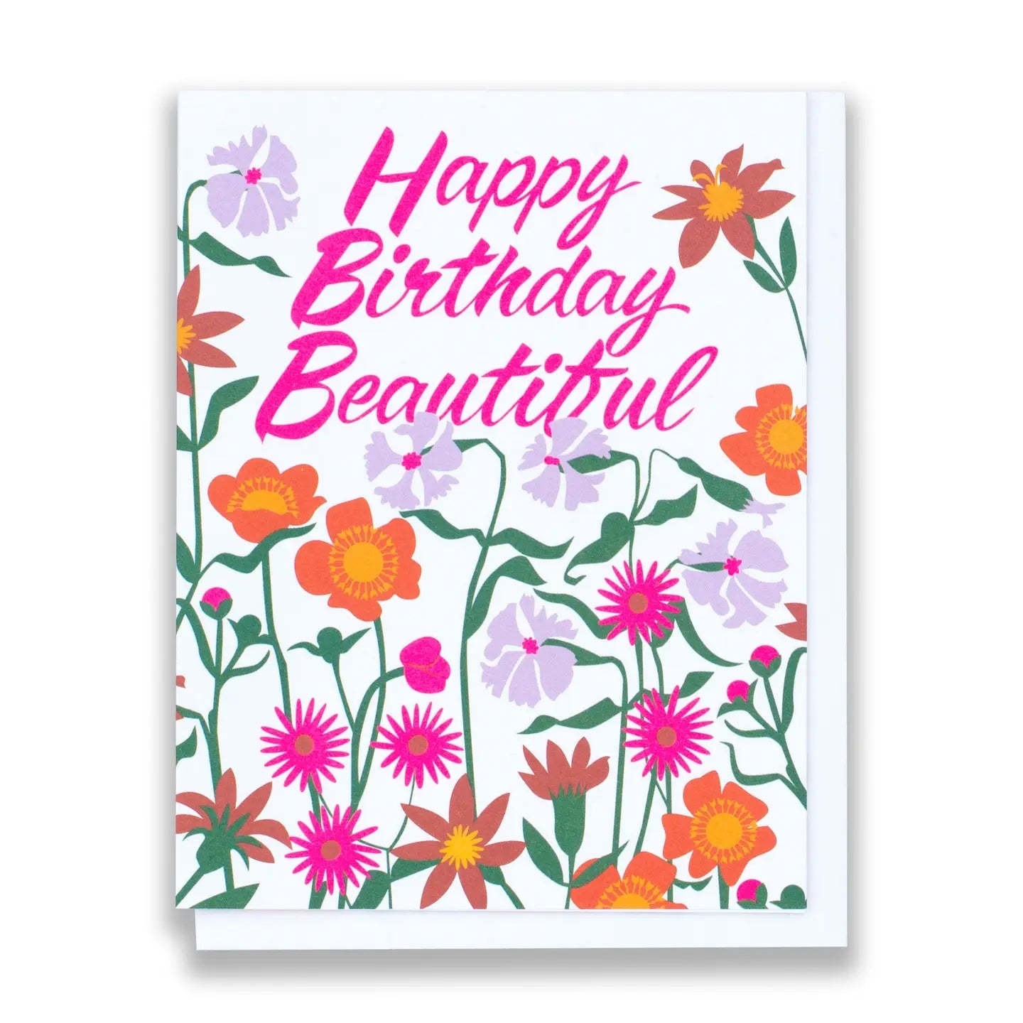 Beautiful Bright Flowers Birthday Card