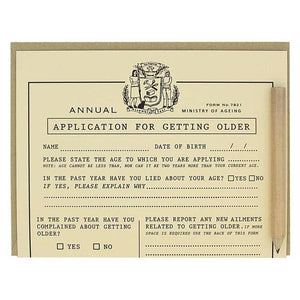 Application For Getting Old Birthday Card