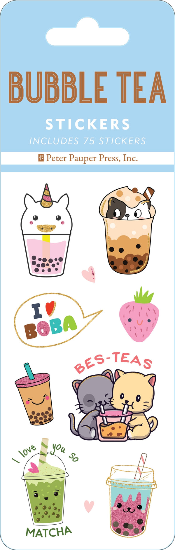 Bubble Tea Sticker Set | Peter Pauper Press | The Gifted Type