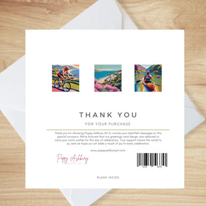 Bumblebee & Poppies Blank Art Card