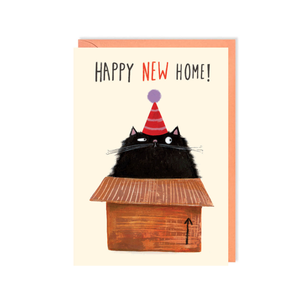 Cat In Box New Home Card