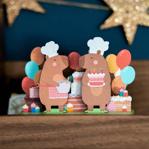 Dapple & Dot Wooden Pop Out Card | Capy Birthday