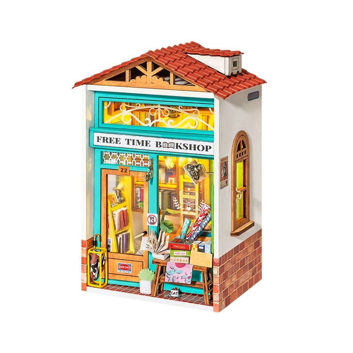 DIY Miniature Dollhouse Kit | Free Time Bookshop