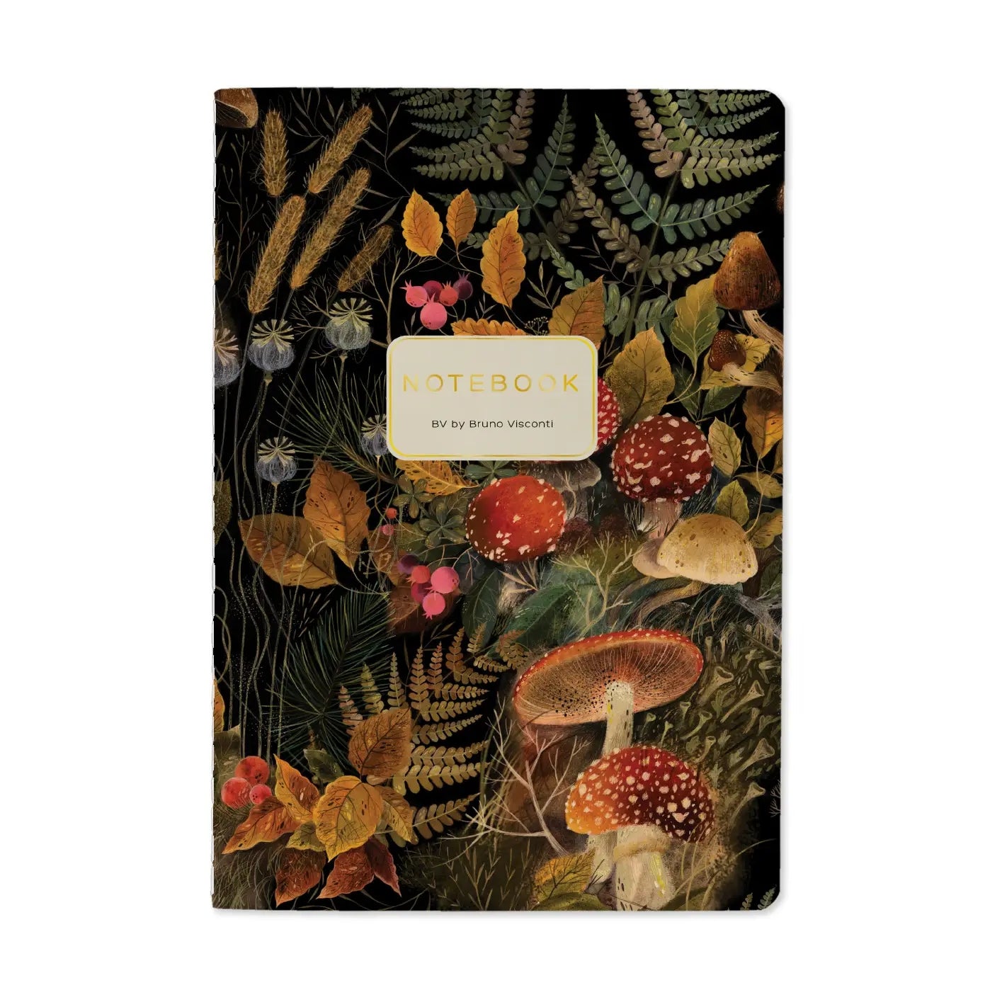 Forest Mushrooms Lined Notebook