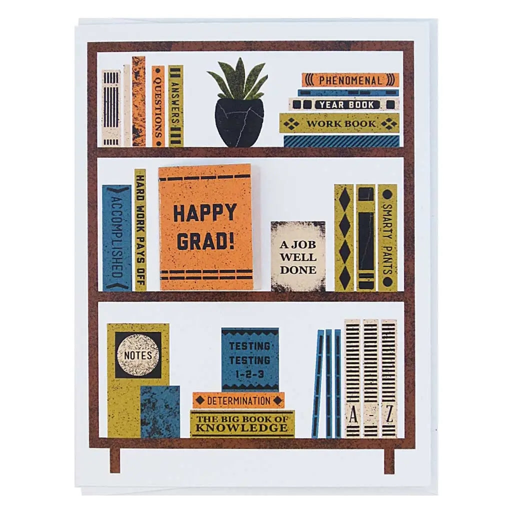 Graduation Bookshelves Graduation Card
