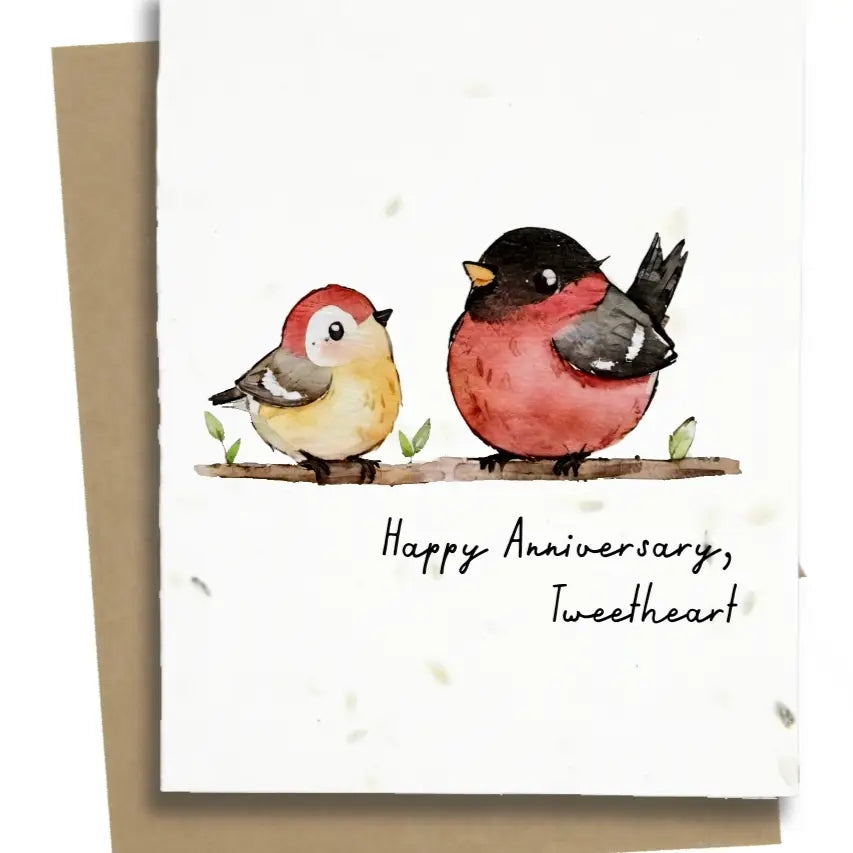 Tweetheart Birds Plantable Anniversary Card