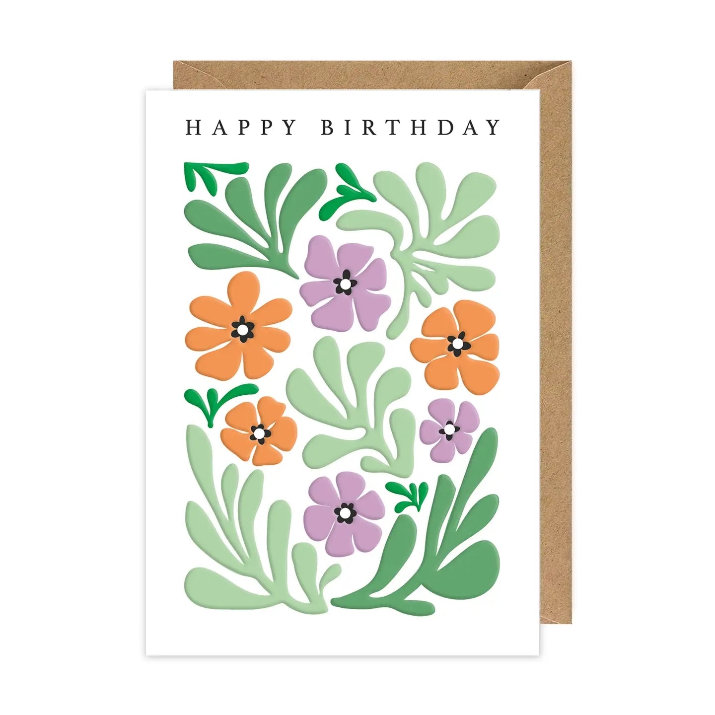Modern Floral Birthday Card