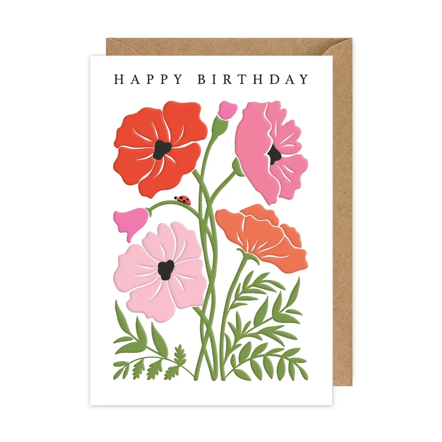 Poppies Birthday Card