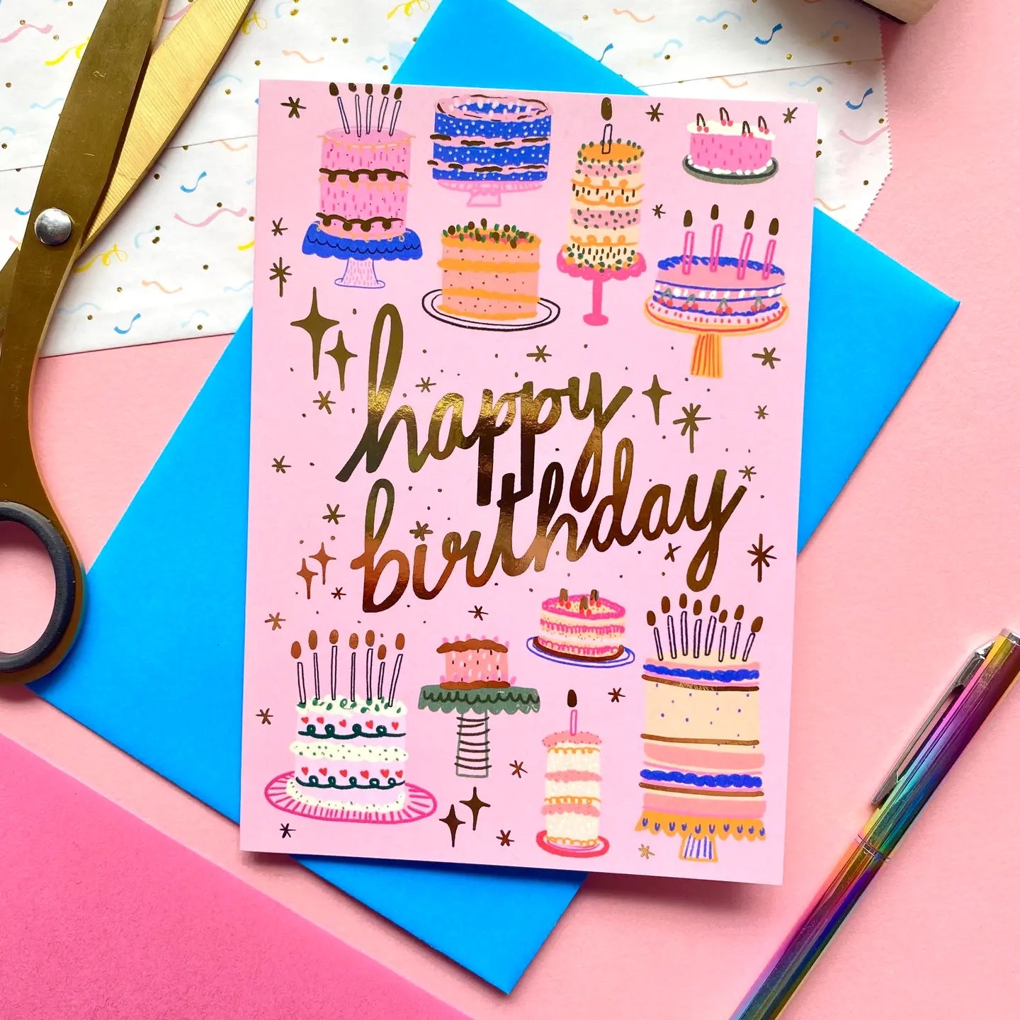 Cakes Birthday Card