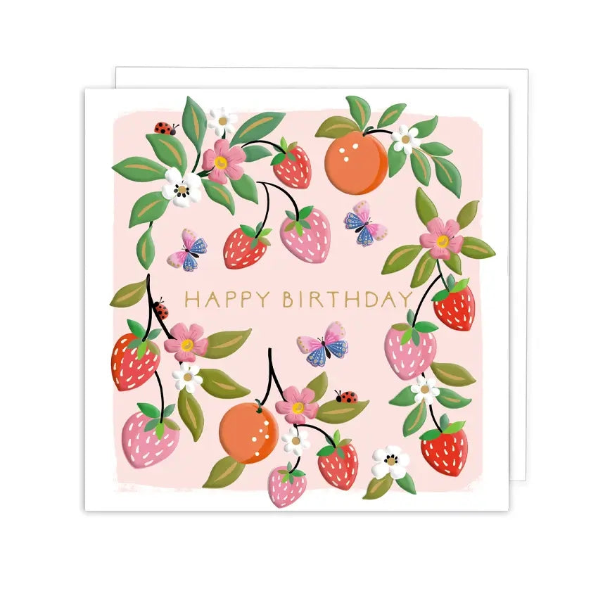 Strawberries Birthday Card