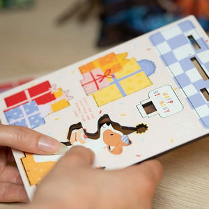 Dapple & Dot Wooden Pop Out Card | Happy Birthday Dog