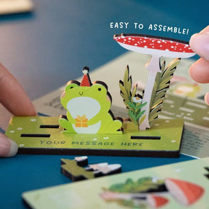 Dapple & Dot Wooden Pop Out Card | Happy Birthday Frog