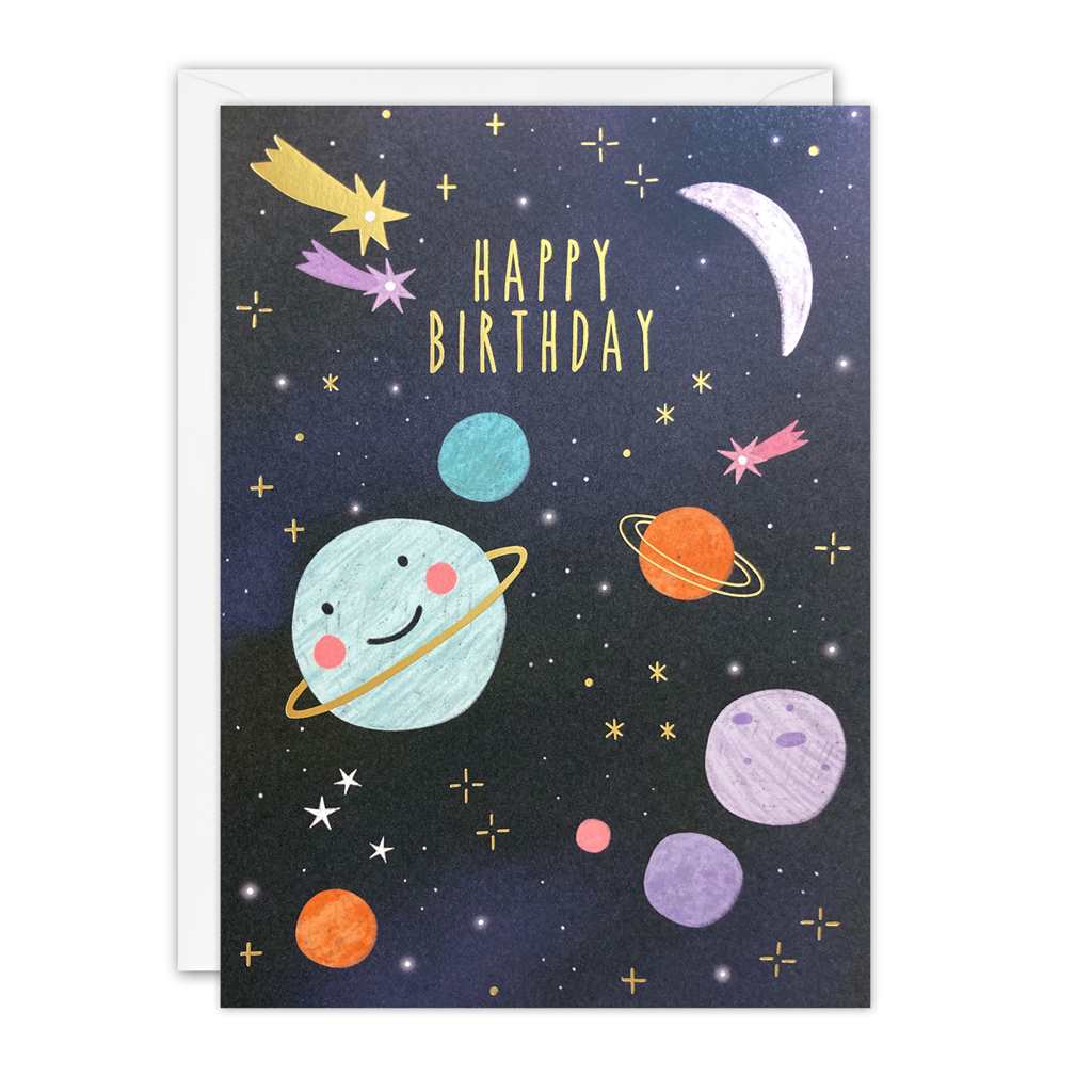 Planets Birthday Card