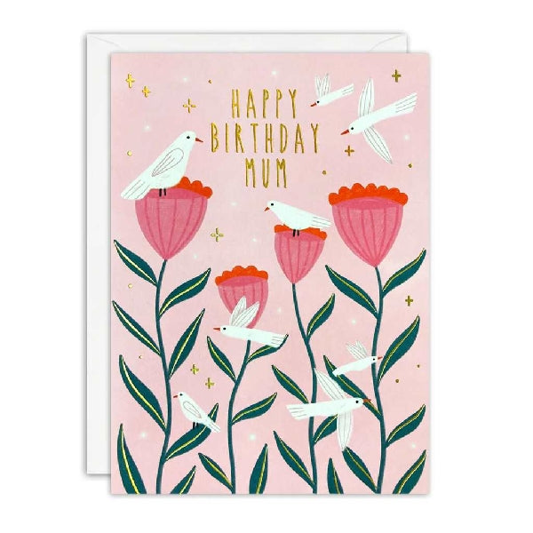 Pink Mom Relative Birthday Card