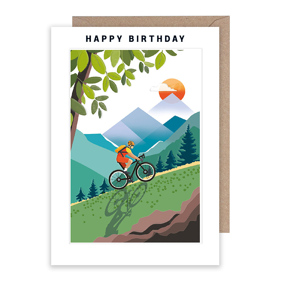 Mountain Bike Birthday Card