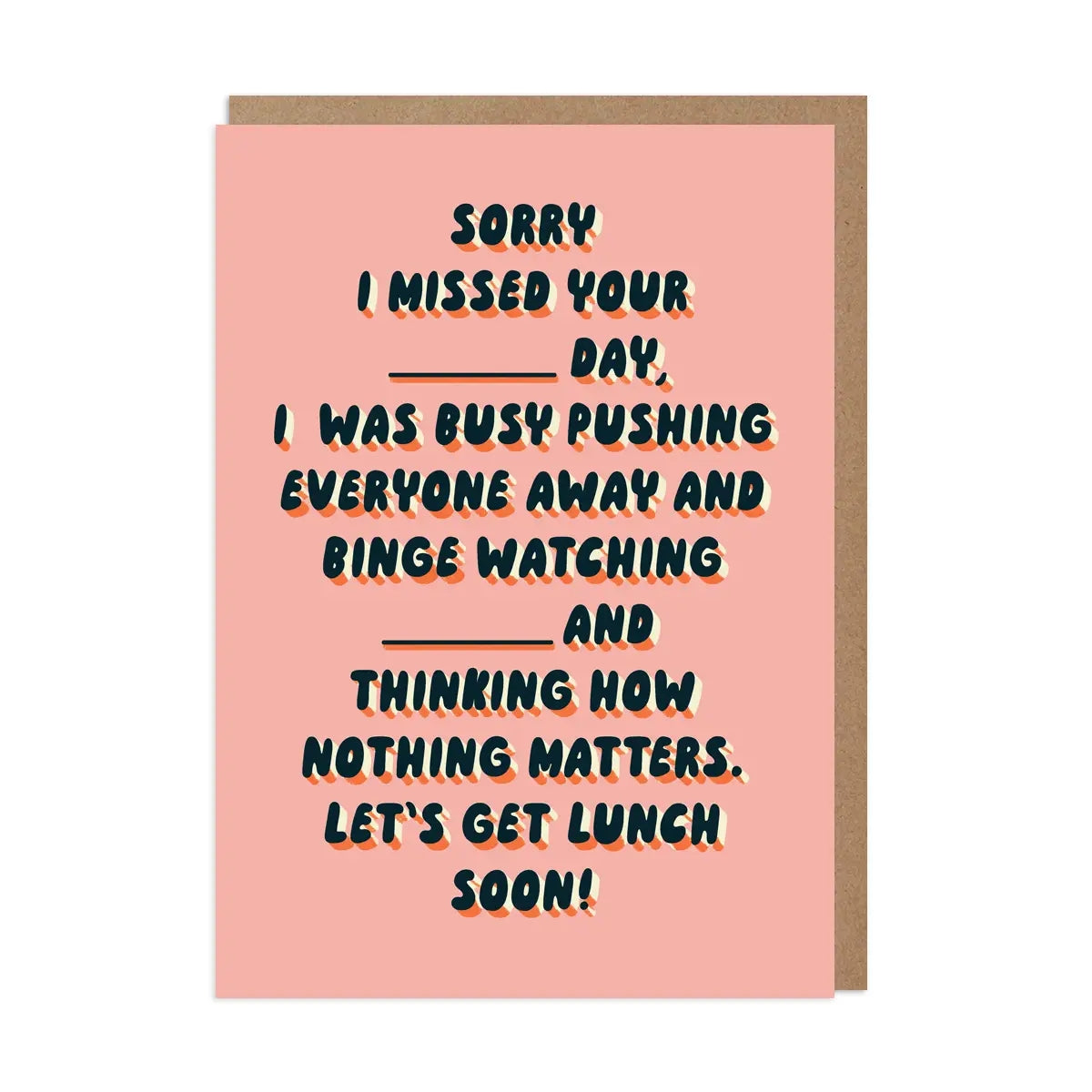 Let's Get Lunch Blank Humour Card