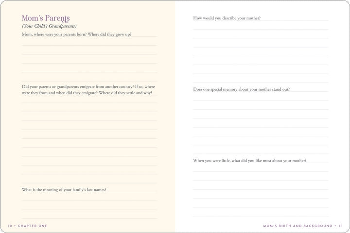 Mom's Story Keepsake Memory Journal