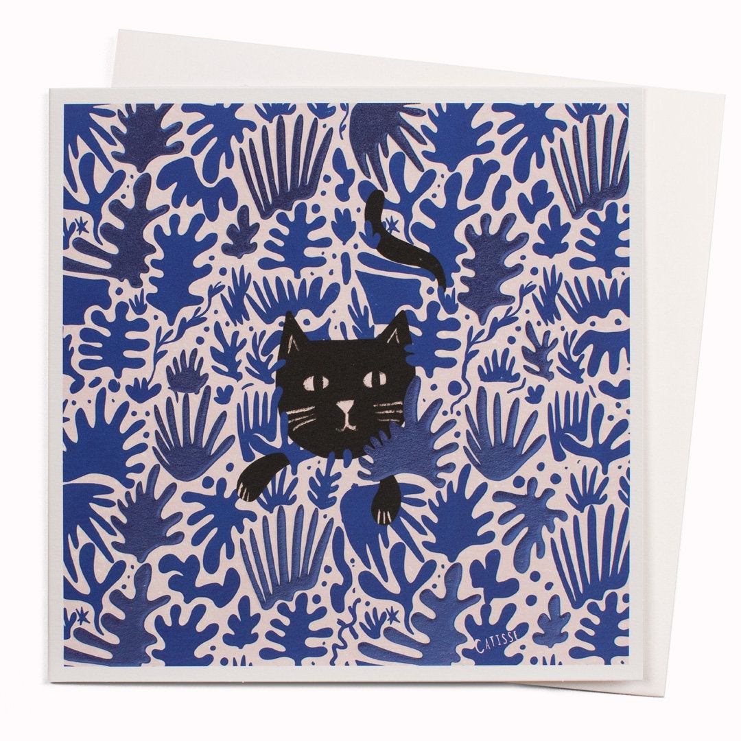 Catisse Flower Garden Blank Humour Card