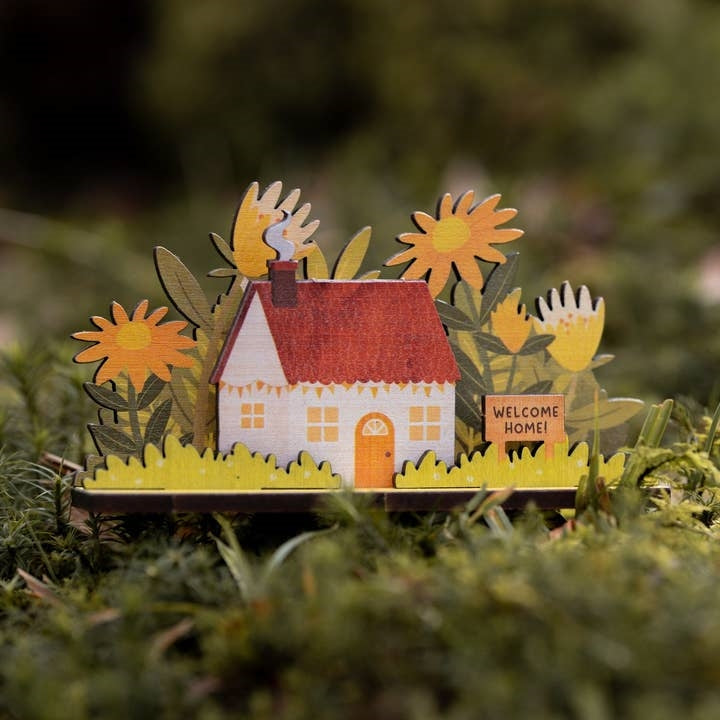 Dapple & Dot Wooden Pop Out Card | New Home