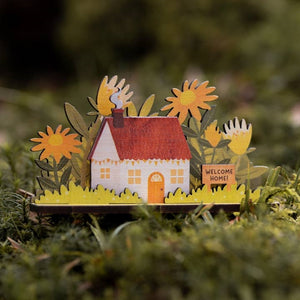 Dapple & Dot Wooden Pop Out Card | New Home
