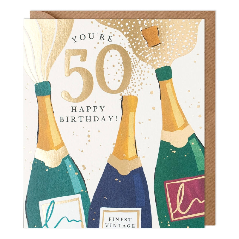 50 Finest Vintage Age Birthday Card