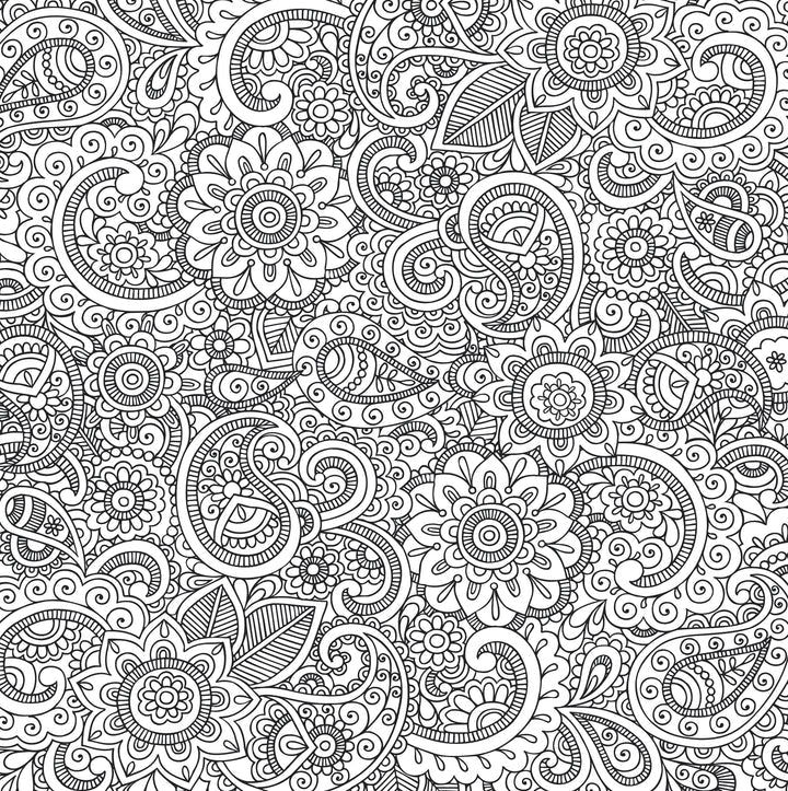 Peaceful Paisleys Colouring Book