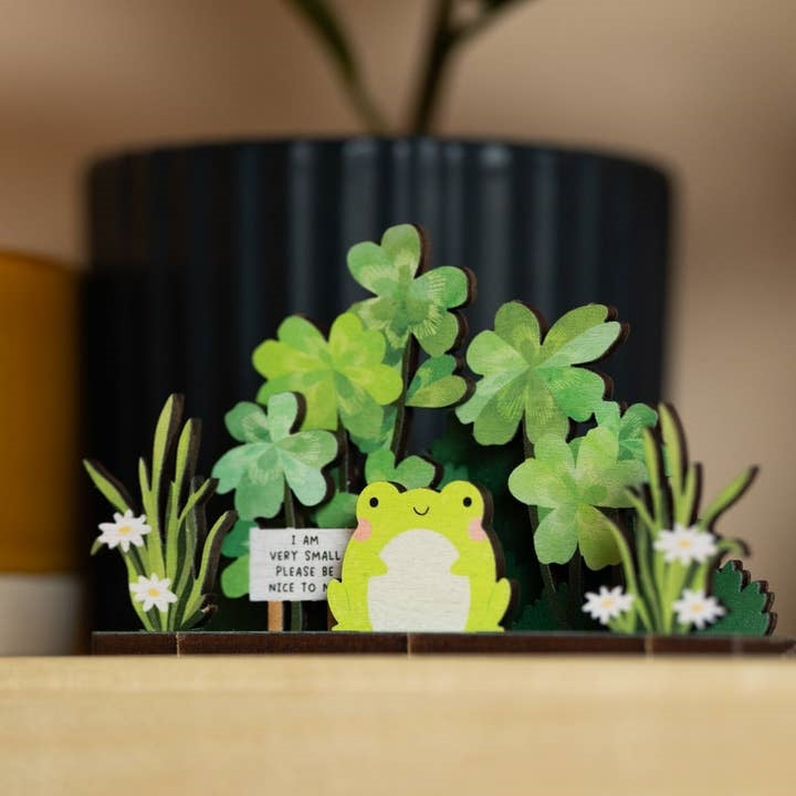 Dapple & Dot Pop Out Card | Please Be Nice To Me Frog