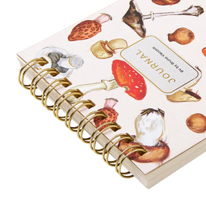 Mushrooms On White Pocket Journal