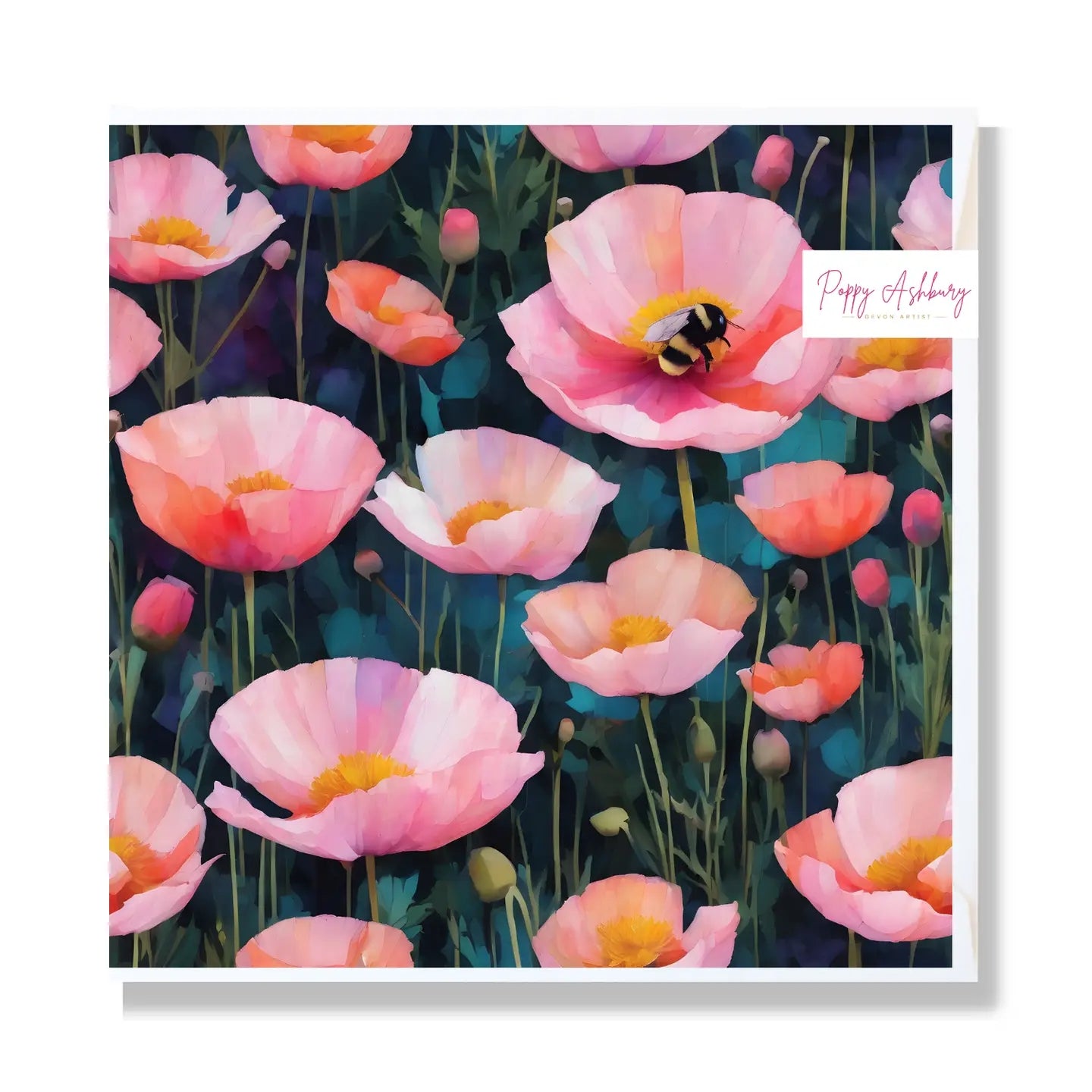 Poppy & Bee Blank Art Card